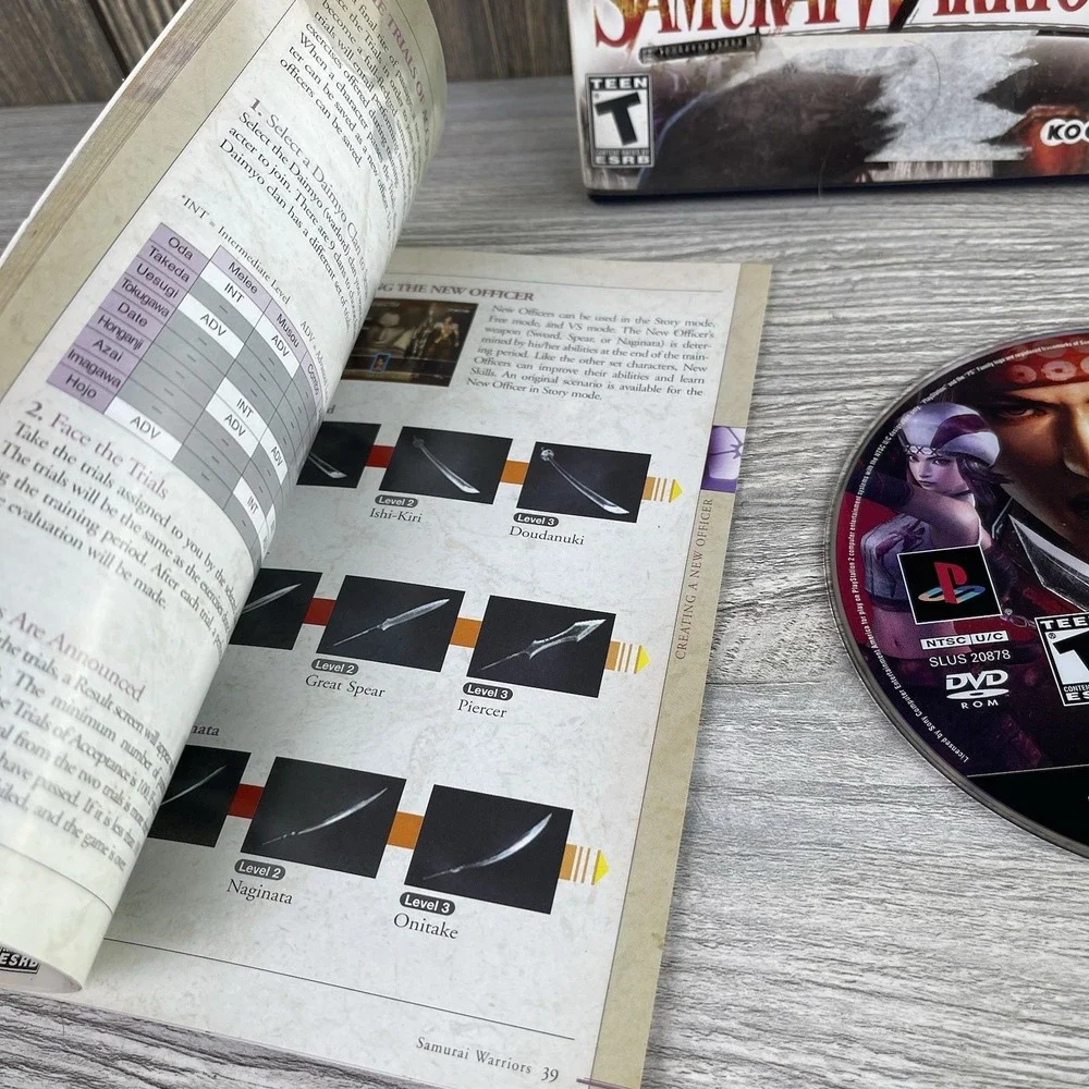 Samurai Warriors (Sony PlayStation 2, 2004) Tested Working